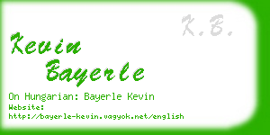 kevin bayerle business card